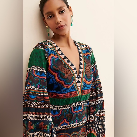 FARM Rio V-Neck Printed Tunic Dress - Picture 3 of 10